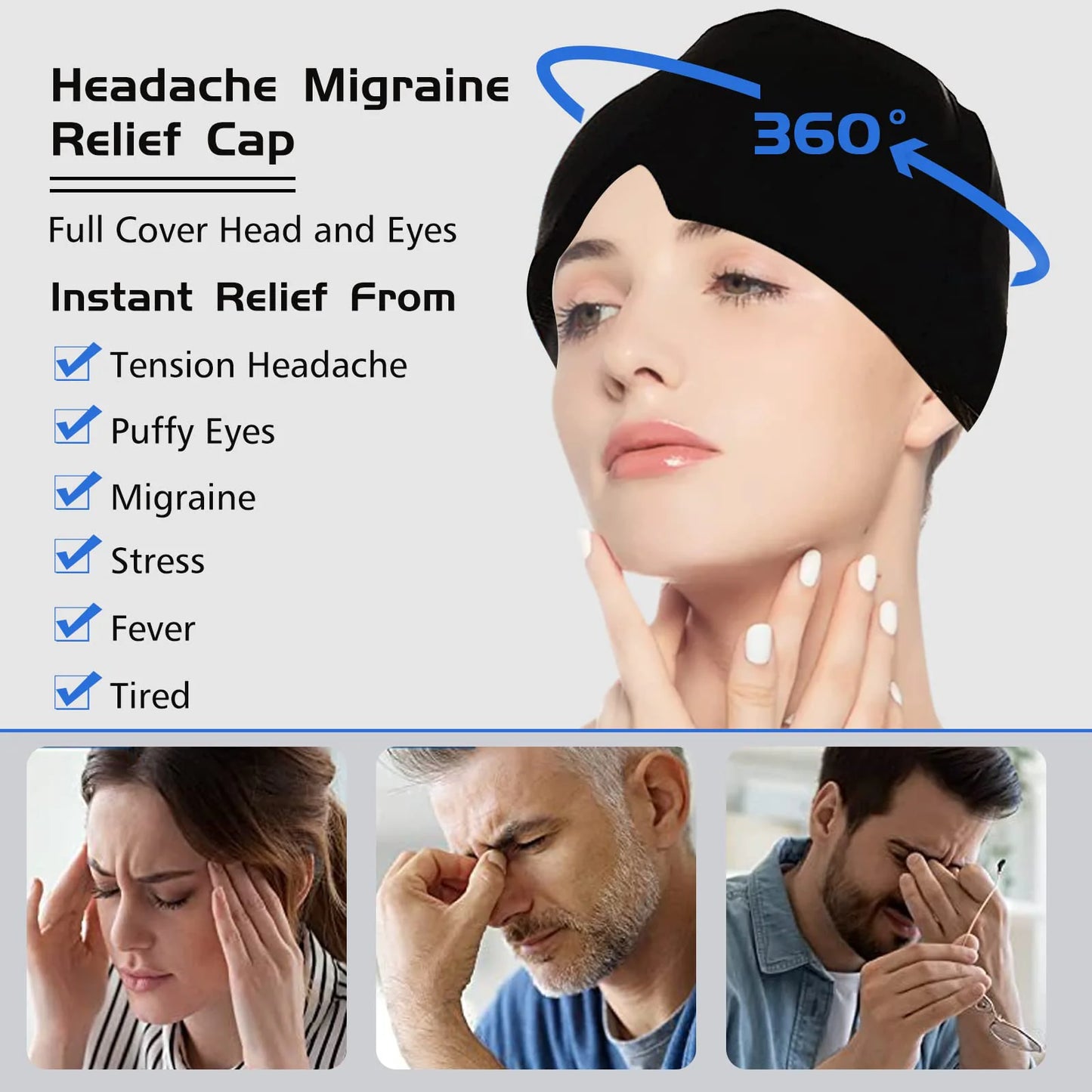 Gel Migraine Relief Cap
